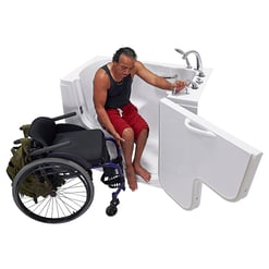 Transfer60 Wheelchair Accessible Walk-In tub – 30″ x 60″ (76 x 152cm), Dual Drain Technology