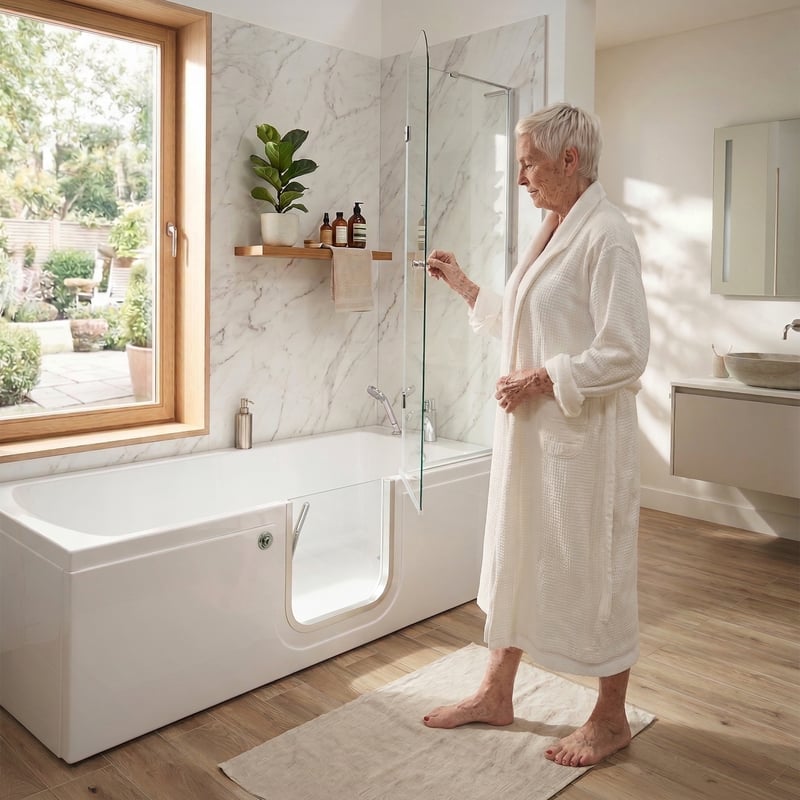 Lay-Down Walk-In Tub 32x72 - Full Recline | Ella's Bubbles