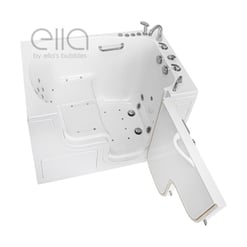 [SALE]  TransferXXXL Bañera con puerta abatible hacia el exterior, accesible en silla de ruedas - 36″ x 55″, tecnología de doble desagüe Número de serie 0182312