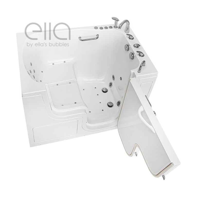 [SALE]  TransferXXXL Bañera con puerta abatible hacia el exterior, accesible en silla de ruedas - 36″ x 55″, tecnología de doble desagüe Número de serie 0182312