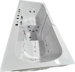 Big4Two Bañera de dos plazas con puerta abatible hacia el exterior, Aire + Hidromasaje + Masaje de pies independiente 36″x80″ Bisagra LH, +2x2P-FFF+ Asiento y respaldo calefactados. - |