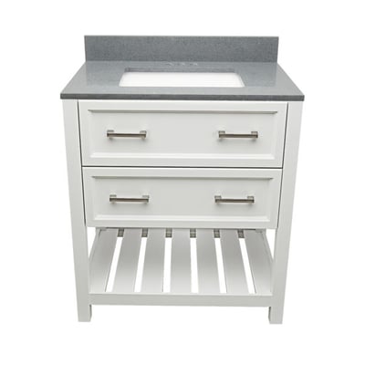 Meuble-lavabo Tremblant avec plan – en marbre reconstitué ou en pierre de quartz -