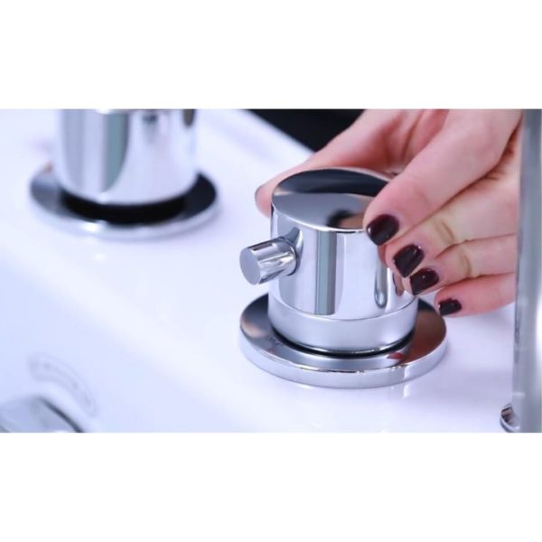 Juego de grifos de 5 piezas con válvula de control termostática para montaje en cubierta para bañeras sin cita previa