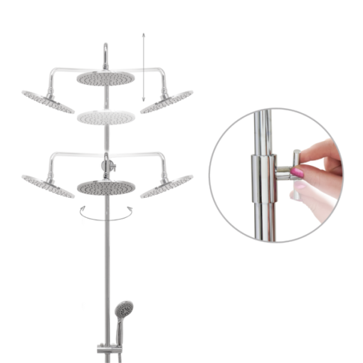 Shower Column Kit For Deck Mounted Walk-in Tub Faucets