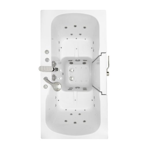 Tub4two Acrylic Walk-in Bathtub With Outward Swing Door, Air + Hydro + Independent Foot Massage 32″x60″ (81cm X 152cm)