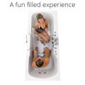 Big4two Two Seat Walk-in Bathtub With Outward Swing Door, Air + Hydro + Independent Foot Massage 36″x80″ (91cm X 203cm)