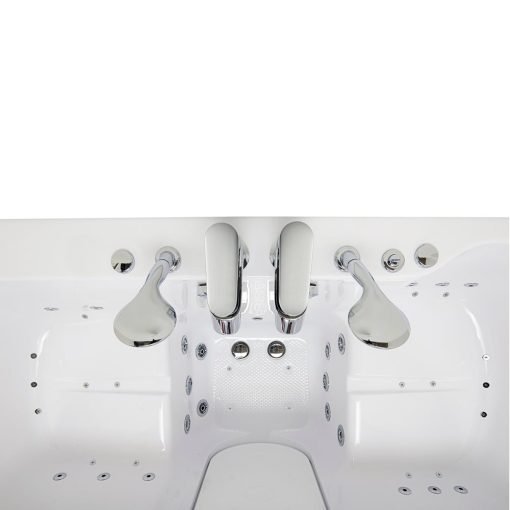 Big4two Two Seat Walk-in Bathtub With Outward Swing Door, Air + Hydro + Independent Foot Massage 36″x80″ (91cm X 203cm)