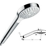 Hansgrohe Croma Select S Handshower 110 3-Jet, 2.0 GPM – 50% OFF