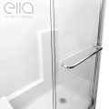 Duo 55 In. X 70 In. Framed Sliding Shower Door With 6 Mm Clear Glass Without Handle