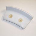 Removable Rubber Back Rest In White With 2 Suction Cups