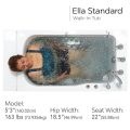 Ella Standard 30×52 Acrylic Hydro Therapy Massage Walk In Bathtub