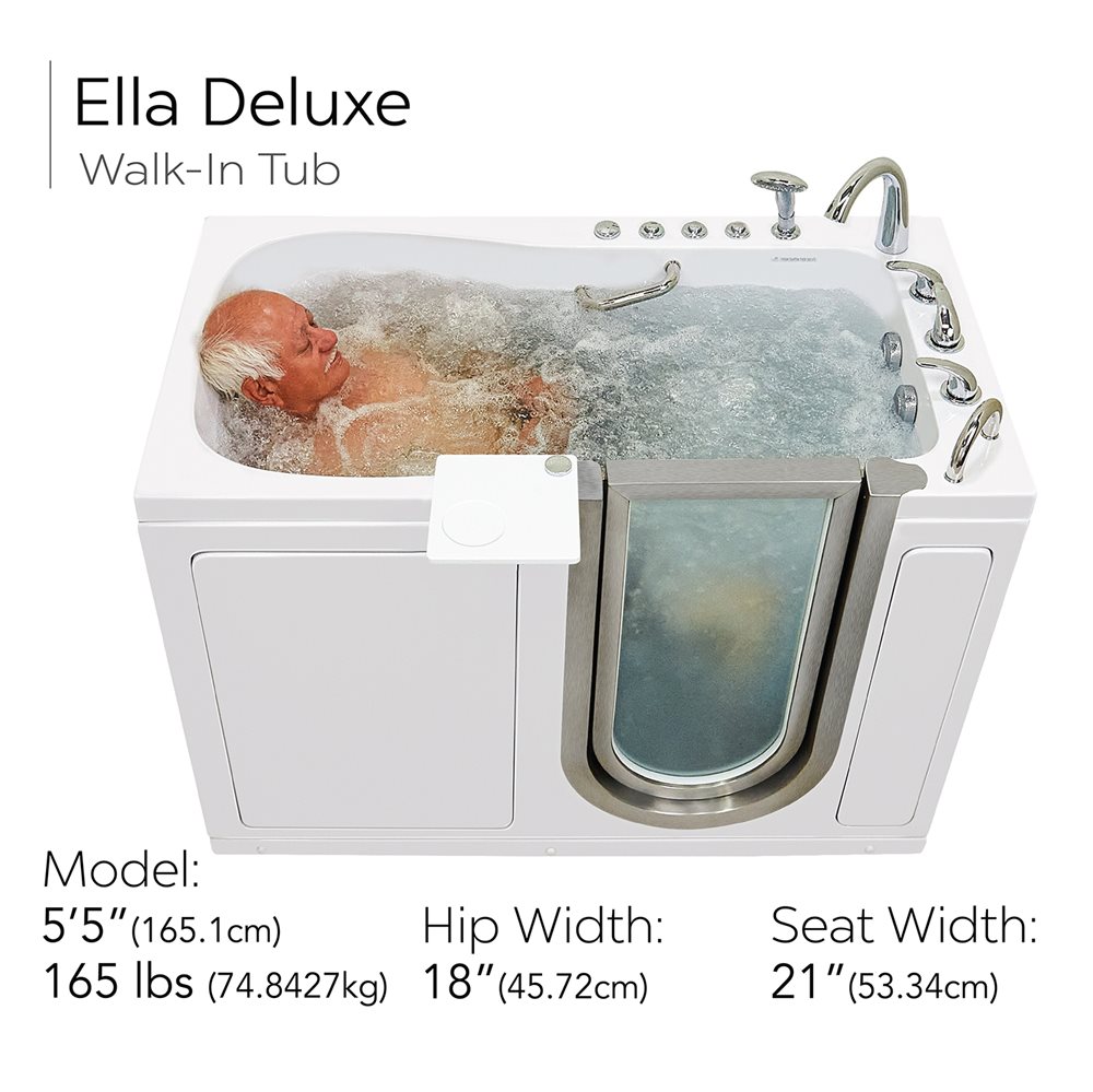 Deluxe Walk-in Tub 2023 – 30″ X 55″ (76.2cm X 140cm)