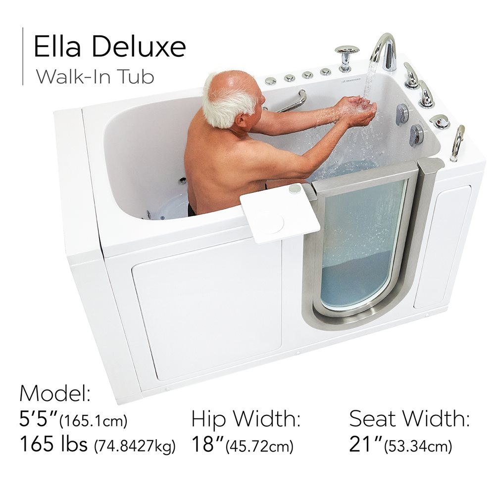 Deluxe Walk-in Tub 2023 – 30″ X 55″ (76.2cm X 140cm)