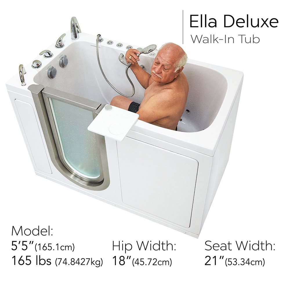 Deluxe Walk-in Tub 2023 – 30″ X 55″ (76.2cm X 140cm)