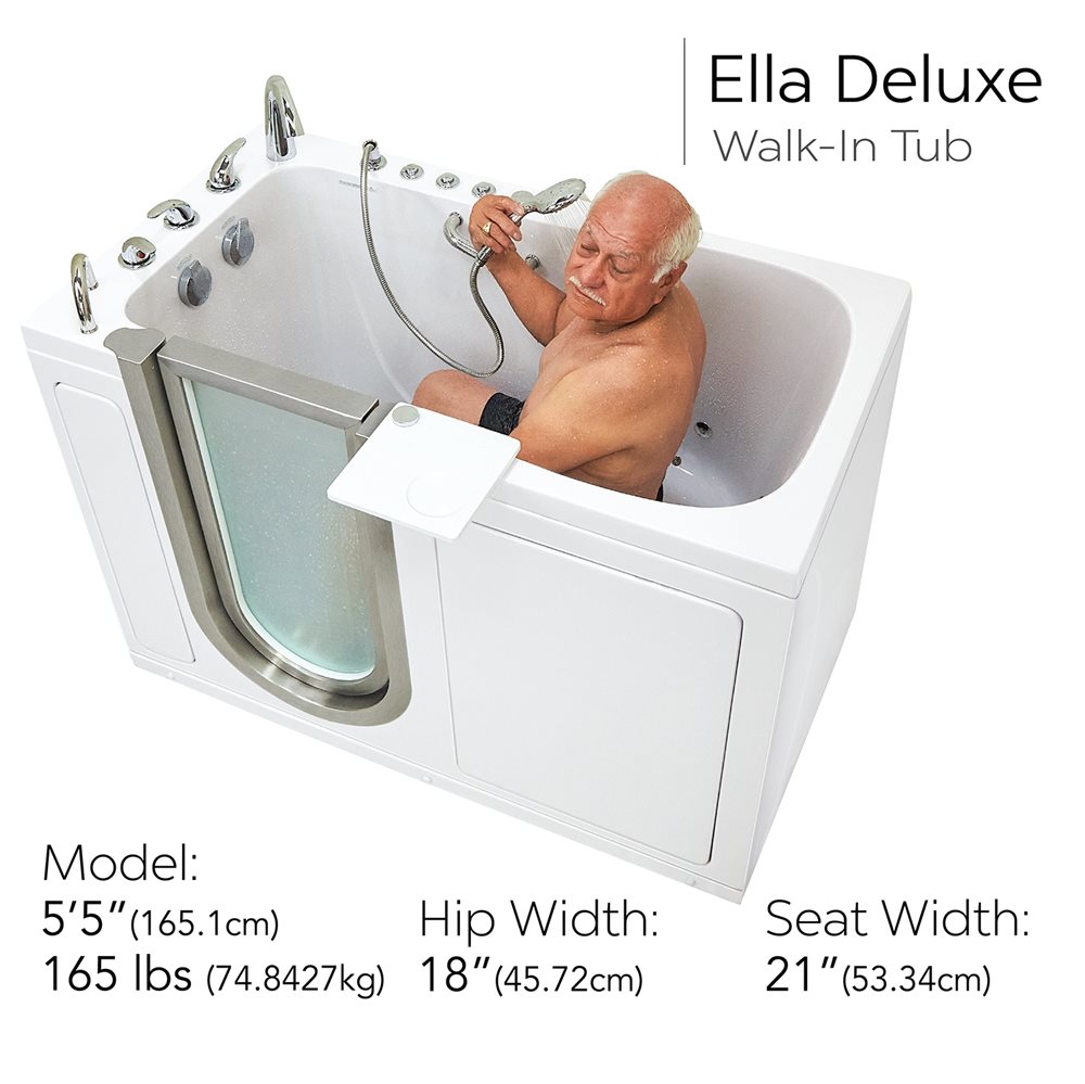 Deluxe Walk-in Tub 2023 – 30″ X 55″ (76.2cm X 140cm)