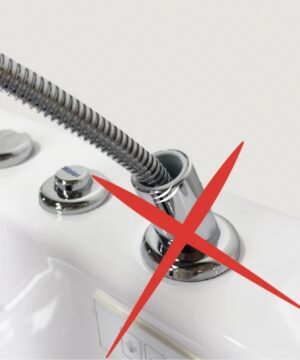 Kit d’élimination des fuites pour douchettes extractibles, tuyau de 5′ avec connecteur à barillet