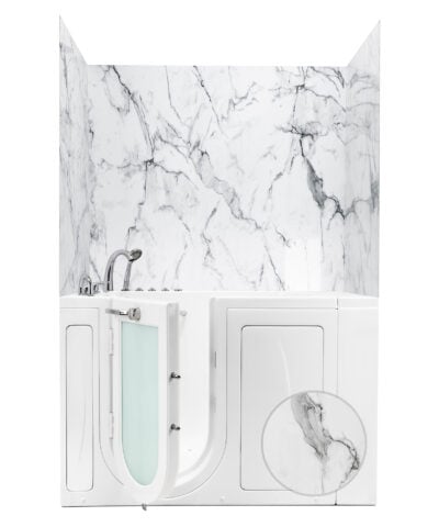 Kit de Revestimiento de Pared para Bañera con Puerta Arctic Vein Calacatta 36.5" x 48" x 60"