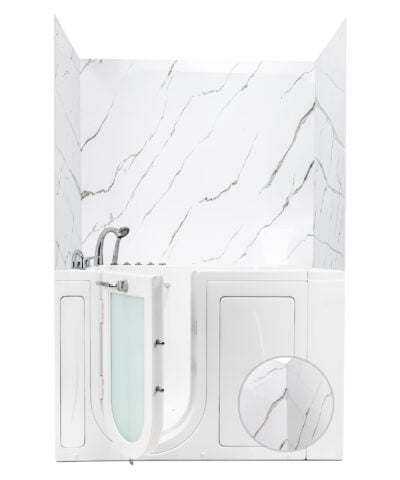 Calacatta Gold, Kit de Revestimiento de Pared para Bañera con Puerta 40" x 48" x 60"