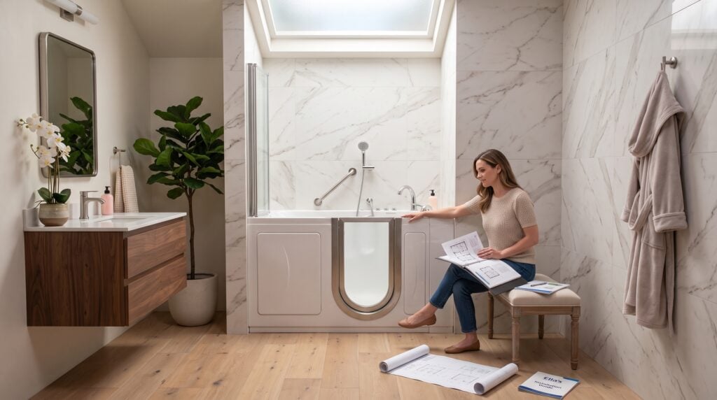 Coste de instalación de una bañera con puerta — Coste de instalación de una bañera con puerta: 5 factores esenciales