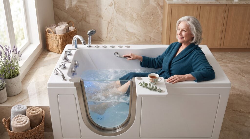 Bañeras de hidromasaje con puerta — Bañeras de hidromasaje con puerta: 5 beneficios para la salud demostrados