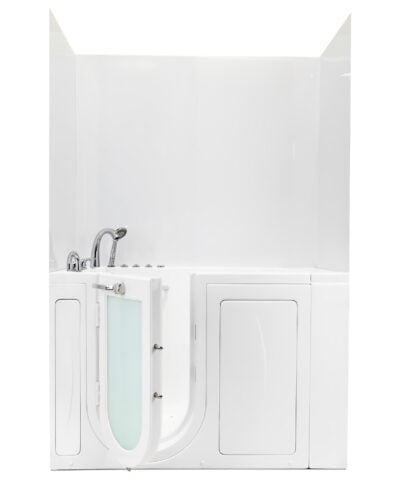 Kit de revestimiento de pared de acrílico blanco brillante sólido para bañera con puerta, 3 paneles, 40"x48"x60"