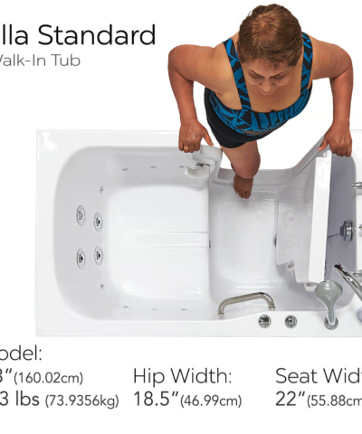 Clearance Ella Standard 30″x52” Acrylic Hydro Therapy Massage Walk-In Bathtub, LH door and drain, SN S-548 - 5920795f920a9f8c ella standard 30x52 walk in tub sn s548 top view bather entry - Clearance Ella Standard 30″x52” Acrylic Hydro Therapy Massage Walk-In Bathtub, LH door and drain, SN S-548 - Image 2