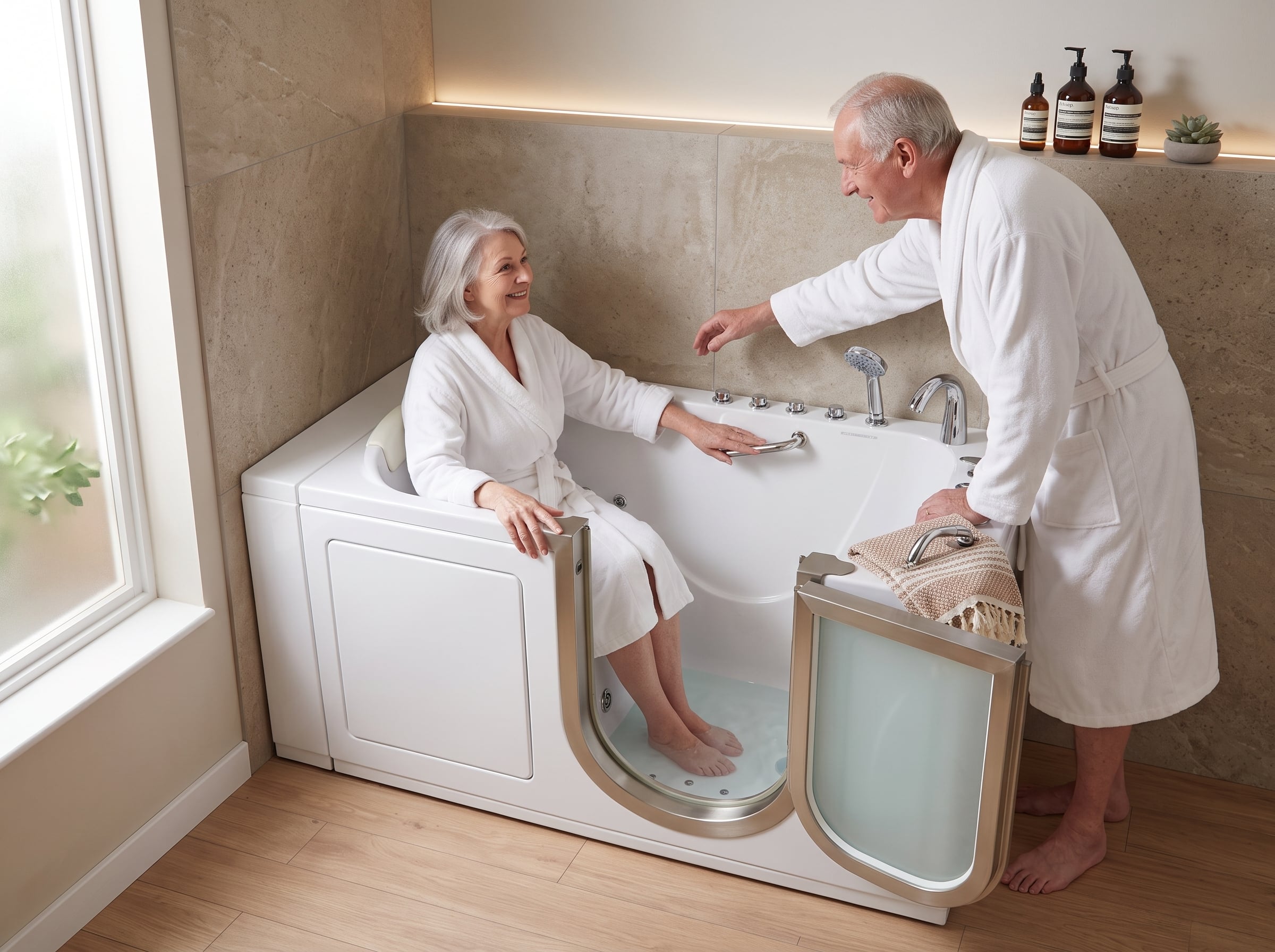Bañera con puerta para baños pequeños — Bañera con puerta para baños pequeños: 5 soluciones inteligentes
