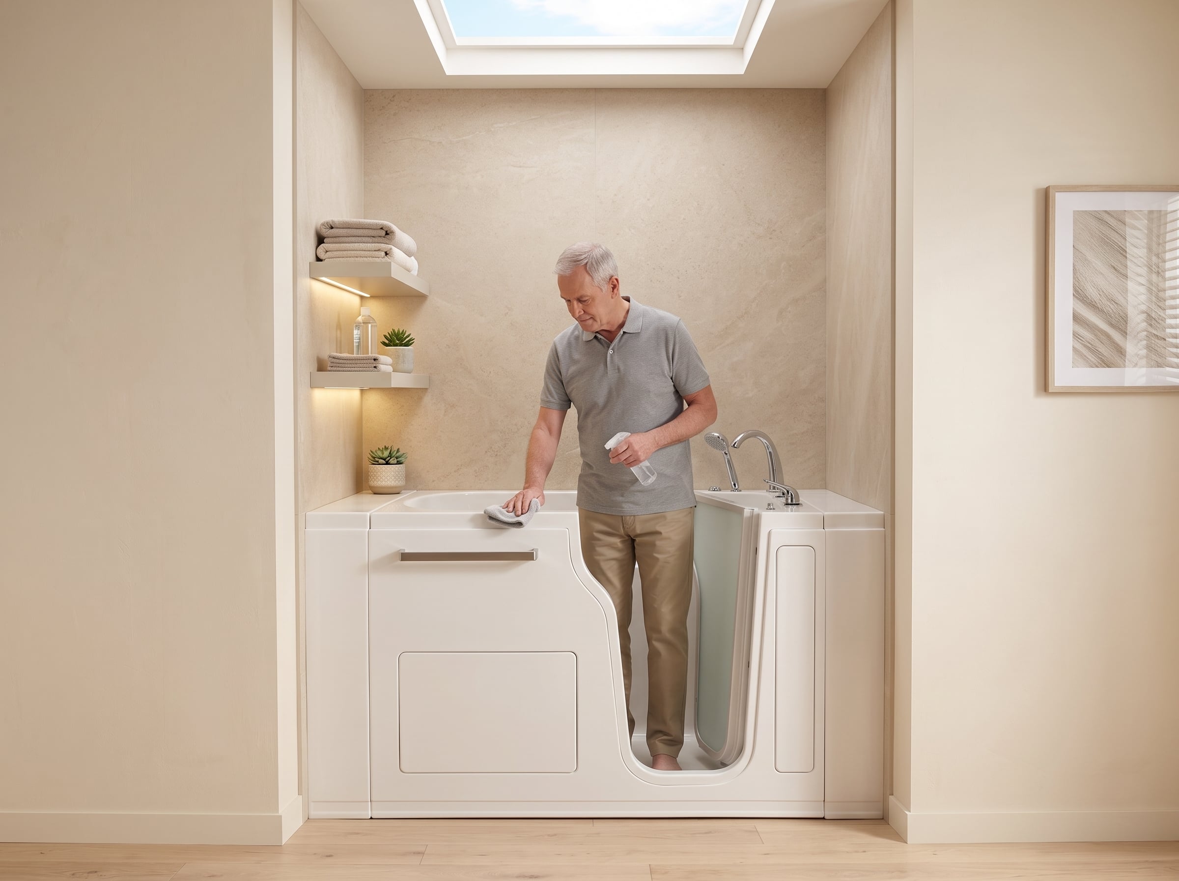 Limpieza y mantenimiento de la bañera con puerta — Limpieza y mantenimiento de la bañera con puerta: 7 consejos esenciales