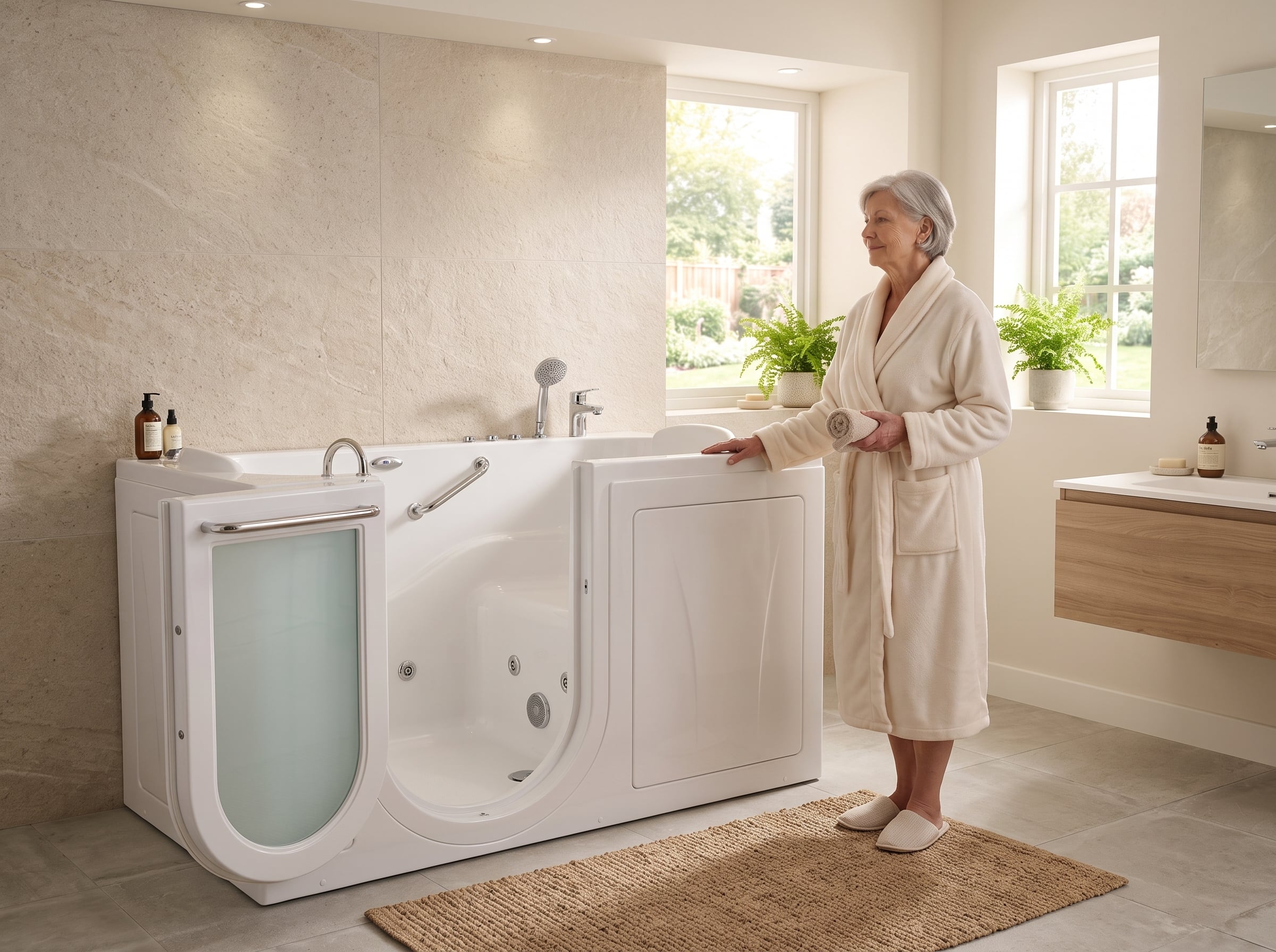Bañera con puerta para problemas de movilidad — Bañera con puerta para problemas de movilidad: 5 beneficios esenciales