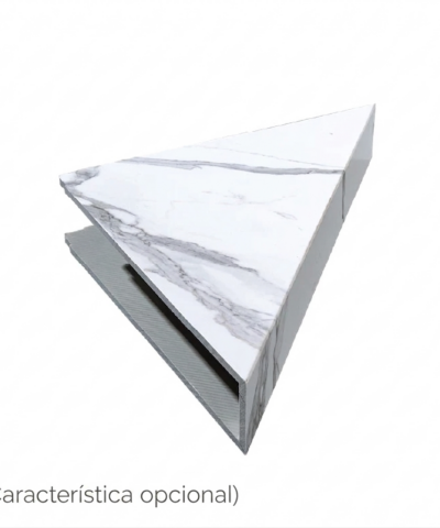 Baldosa machihembrada de PVC Carrara de 25"x15" - optional feauture shelf 41 es - Nicho de ducha empotrado con interior de aspecto de mármol y marco de níquel cepillado - característica opcional de ducha accesible