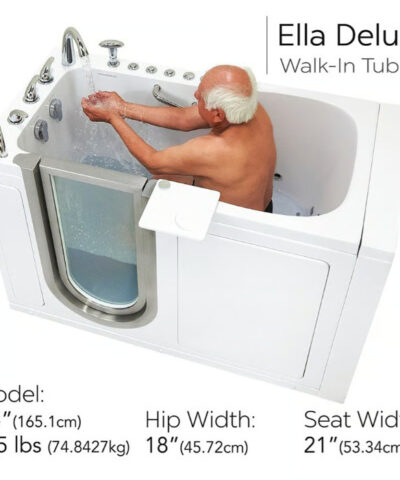 Clearance Deluxe Walk-In Tub 30″x55″ Dual Drain Technology, LH door and drain, SN M0317 - Image 3