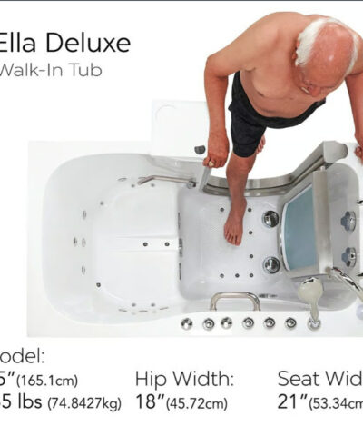 Clearance Deluxe Walk-In Tub 30″x55″ Dual Drain Technology, LH door and drain, SN M0317 - Image 4