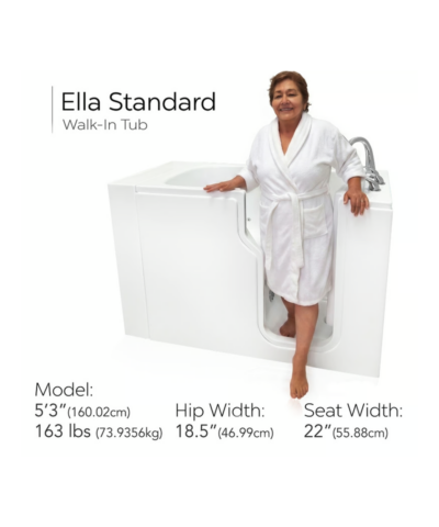 Clearance Ella Standard 30x52 Walk In Bathtub RH SN S0001P   Entering the Tub