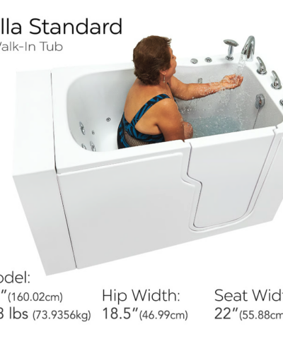 Clearance Ella Standard 30x52 Walk In Bathtub RH SN S0001P   Hydro Massage